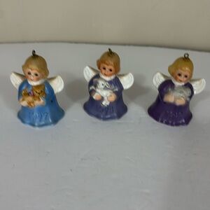 Lot of 3 Goebel Annual Angel Bell Christmas Ornaments 1997-1999 TMK-6